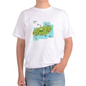 길단 아시아핏 반팔티 제주도 제주여행 제주관광지도 한국관광 JEJU그림 다양한색상 전사이즈