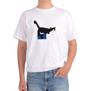 길단 아시아핏 반팔티 고양이 CAT 검은고양이 네로 야옹이 반려묘그림 다양한색상 전사이즈