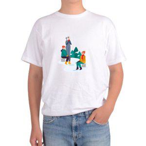 길단 아시아핏 반팔티 겨울낚시 FISHING 얼음낚시 겨울풍경 놀이그림 다양한색상 전사이즈
