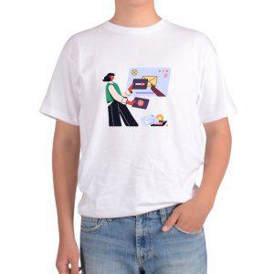 길단 아시아핏 반팔티 온라인 메일 영상파일 음악 디지털노마드 SNS그림 다양한색상 전사이즈