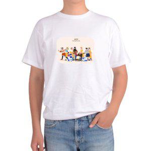 길단 아시아핏 반팔티 돌봄경제 AI로봇 아기돌보미 가사도우미 멘토그림 다양한색상 전사이즈