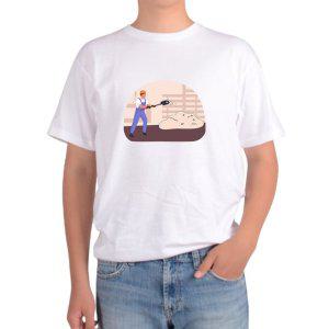 길단 아시아핏 반팔티 공사장 일용직 건설현장 시멘트배합 시공현장그림 다양한색상 전사이즈