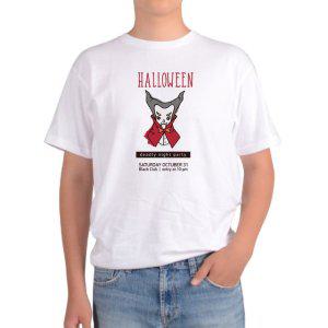 길단 아시아핏 반팔티 할로윈 저녁파티 드라큘라 시간 HALLOWEEN그림 다양한색상 전사이즈