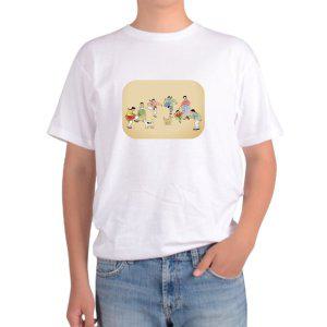 길단 아시아핏 반팔티 민속놀이 명절 제기차기그림 다양한색상 전사이즈