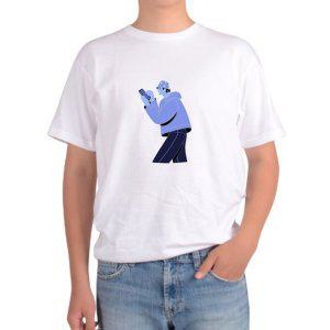 길단 아시아핏 반팔티 모바일생활 디지털 메모그림 다양한색상 전사이즈