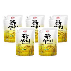 트리오 곡물설거지 1.2L 리필 주방세제 5개입
