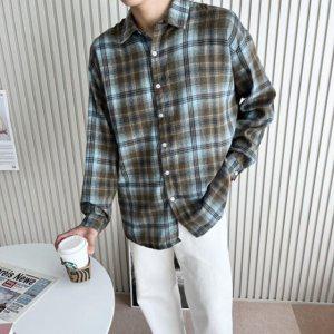 정장 남녀공용 체크셔츠 셔츠 가을 신상셔츠 단가라