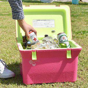 ECOCO 레트로 컬러 아이스박스 15L 플라워핑크