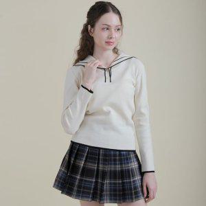세일러카라 긴팔 니트