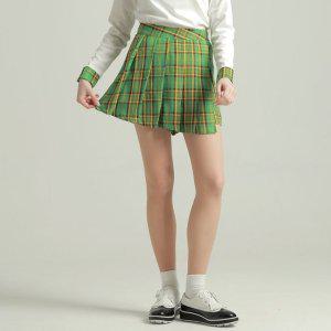 체크 랩 골프반바지