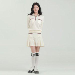 포켓배색 니트 골프웨어 투피스