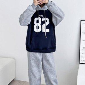 레이디 걸스 롱셔츠 캐주얼 상티 후드스웨트 보아 겨울철 라이트룩 스포츠 실내 슬립웨어 짐웨어 구성세트