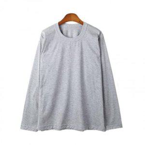 걸스 여성용 면소재 라운드칼라 크루넥티 F/W 머스트해브 장팔베이직 겨울철 스웨트 후드탑 브이넥티
