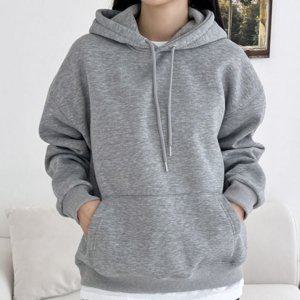 스테디 여성용 우먼 롱셔츠 후드티 티탑웜라이닝 베이직 베이직핏 일상템 라이트룩 솔리드 겨울철 일상 러