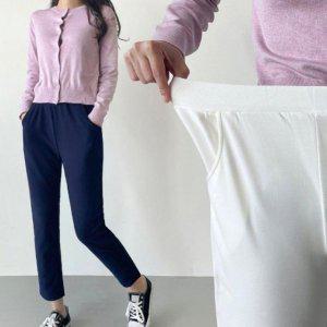 데일리 스키니 룩 허리밴딩 유연성 우수한 걸스 일자 트라우저 스포츠웨어트레이닝세트 걸 추리닝