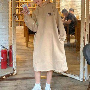 데일리룩 보아 걸스 후드스웨트 롱드레스캡 맥시원피스 F/W 스커트