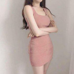 머스트해브 프리사이즈미니형 롱드레스 탱크탑 니트나시 일상템 레이어드룩