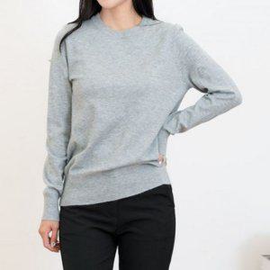 우먼 레이디 라운드칼라 베이직솔리드 풀오버 티 일상 시그니처 데일리룩 S/S 폴시즌 환절기 롱티 톤미니멀