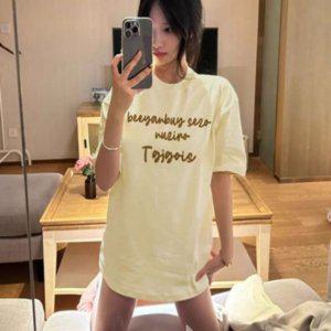 그래픽프린트우먼 시그니처 하프티 크루넥티 릴렉스핏 원형넥 걸스 하프슬리브