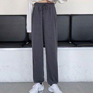 레이디 스포츠웨어 하단라인 끈 조절 룩 면소재 올데이 조거 슬랙스여성용 트레이닝세트 팬츠 추리닝
