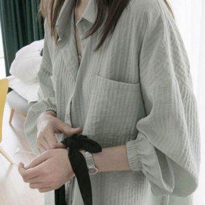 우먼 S/S 가을철 롱셔츠 릴렉스핏 드레스셔츠 와이셔츠 라이트 그린 라이트톤 레이디 컴포트 흰색 봄블라우