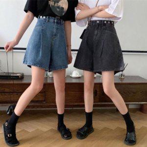 레이디스 루즈 레그 워싱 포커스올데이 하프팬츠