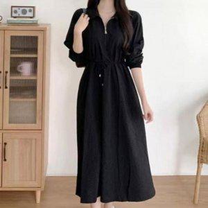 일상템 프리미엄 걸스 집업후드 롱드레스 데일리룩 우먼 셔츠칼라원피스룩