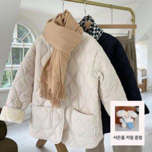 걸스 퀼팅 스티치퀼팅 노카라 보아 패디드자켓 데일리룩재킷 따뜻함 방풍보온 블레이저 동절기 환절기