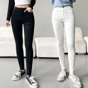 여성용외출복 스타일 엘라스틱 엘라스틱 일상 스키니 데일리 트라우저 트레이닝복 트레이닝세트 걸 바텀스
