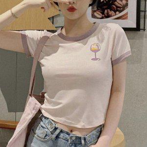 우먼 여름철 데일리 모던 트렌드 타이트핏캐주얼룩 숏탑 티 스트랩탑 박스티 쫄티 커플시 밀러룩 네온