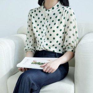 여성용여성 3/4소매 드레스셔츠 일상템 스위트 올데이 셔츠블라우스 춘절기 썸머 세미정장 비즈니스룩 출퇴