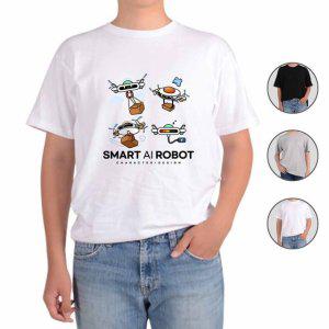 반팔티셔츠 스마트 배송 로봇 ROBOT 그림 다양한색상 전사이즈