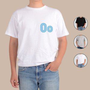 반팔티셔츠 숫자 00 하늘색 넘버링 스트라이프 그림 다양한색상 전사이즈