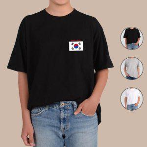 반팔티셔츠 태극기 한국 상징 여행 홍보 그림 다양한색상 전사이즈