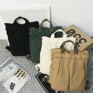 투웨이 캔버스 백팩 캐주얼 데일리 가방