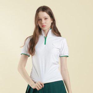 배색니트넥 반지퍼 골프티