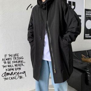 데일리 남성 바람막이 빅사이즈 루즈핏 후드 점퍼 야상