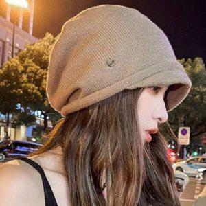 니트 폴리에스테르 짧은 모자 데일리버킷 벙거지 패션 여성