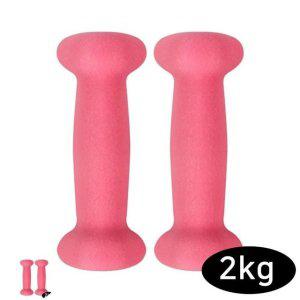 아령세트 고정식 조절식 헬스 초보자 근력운동 피트니스 네오프렌 아령 2kgx2개 핑크