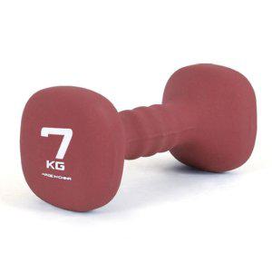 아령 (단품1개) 홈트레이닝 홈트 헬스용품 아이워너 7kg 사각아령 (버건디) 네오프렌