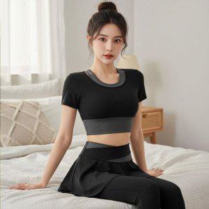 요가복 치마레깅스 여성트레이닝복세트 트레이닝셋업 상하복 상하세트 여성홈웨어바지