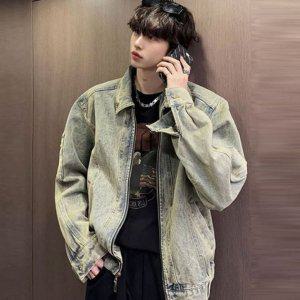 데님 점퍼 빈티지 청자켓 오버핏 데님자켓