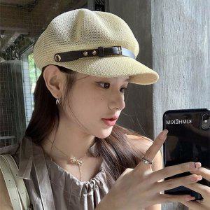 여성모자 여름마도로스캡 메쉬 블랙 빵모자 뉴스 보이캡 헌팅캡 베이지