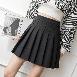 검정치마 플리츠스커트 미니 스커트 주름 플레어치마 플리츠 주름 플레어