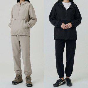 여성 트레이닝복 세트 아노락 조거팬츠 나일론 바스락 여성츄리닝 베이지 카키