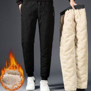 블랙 보아털 패딩 바지 등산바지
