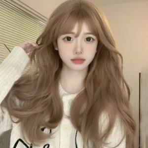 긴웨이브 가발 여성 통가발 물결 패션 인모