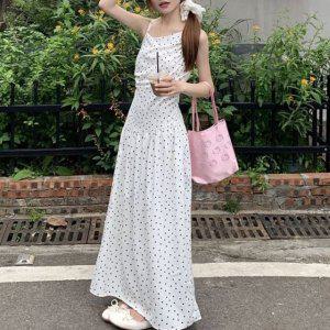도트 A라인 데일리원피스 롱원피스 아일린원피스