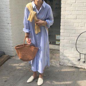 스트라이프 여름원피스 롱원피스 데일리원피스 원