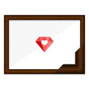 40x80 고급형 보석십자수 패브릭형 액자 (우드 브라운) (아크릴 보호필름-스티커판 포함)